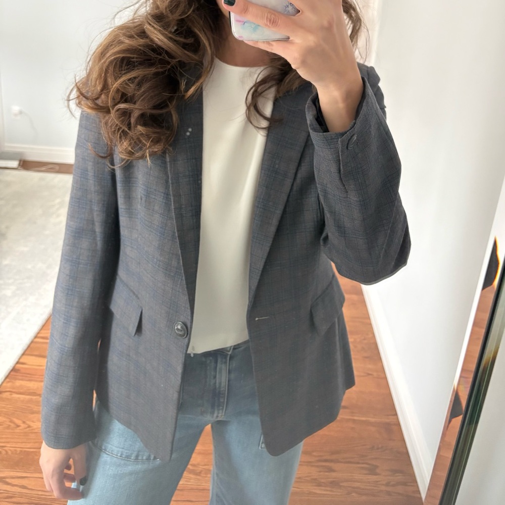 rag & bone Blue Plaid Blazer